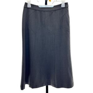 St. John Sport Gray Y2K Wool Geometric Zip Pencil Skirt Sz 2 Classiccore Oxford